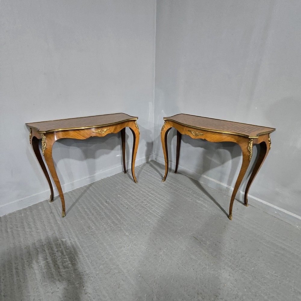 A Good Pair French Console Hall Tables View X
