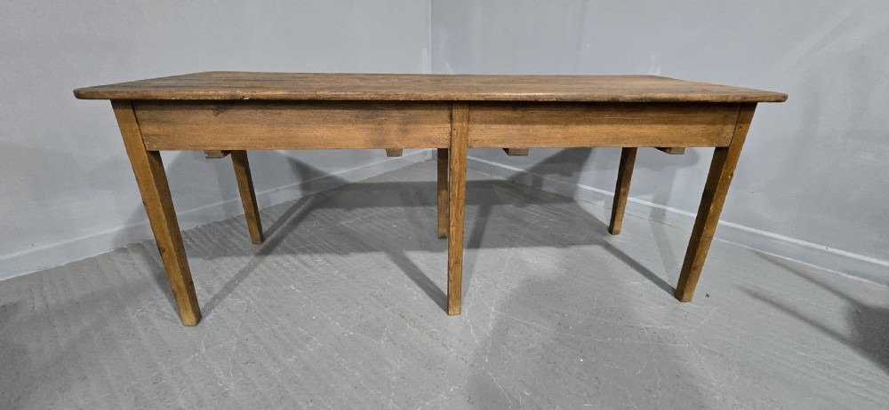 Good French Pine Refrectory Farmhouse Kitchen Dining Table View X