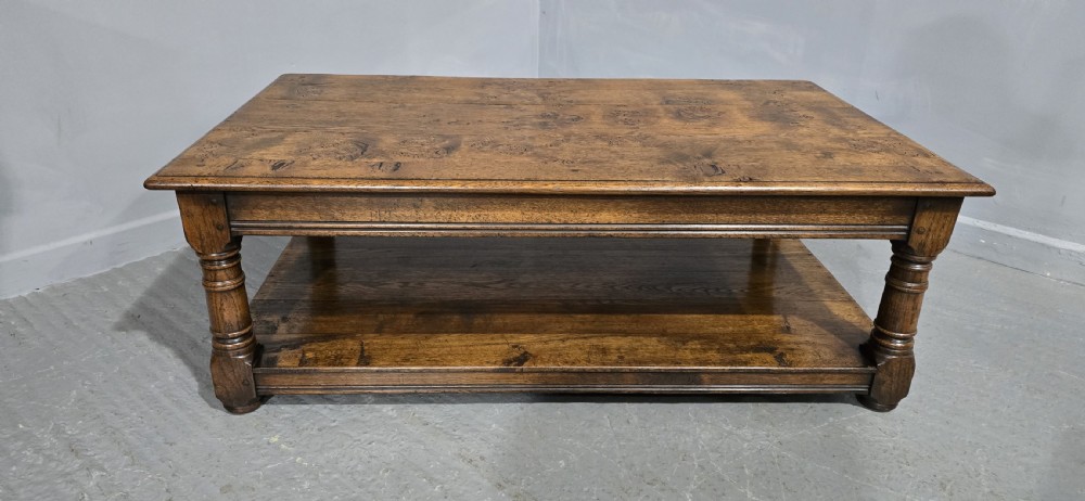 Outstanding Large Burr Oak Coffee Table View II