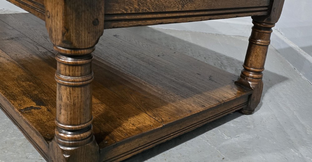 Outstanding Large Burr Oak Coffee Table View VII
