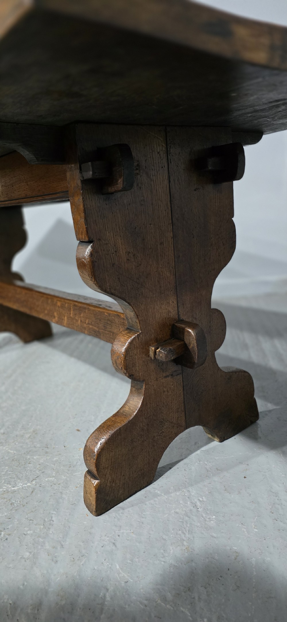 Oak Refrectory Farmhouse Kitchen Tavern Table View V
