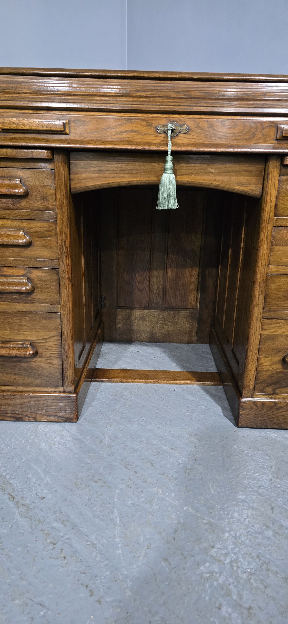Oak Roll Top and Matching Desk Chair View X