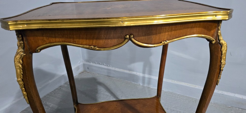 French Inlaid Occasional Lamp Table View VII