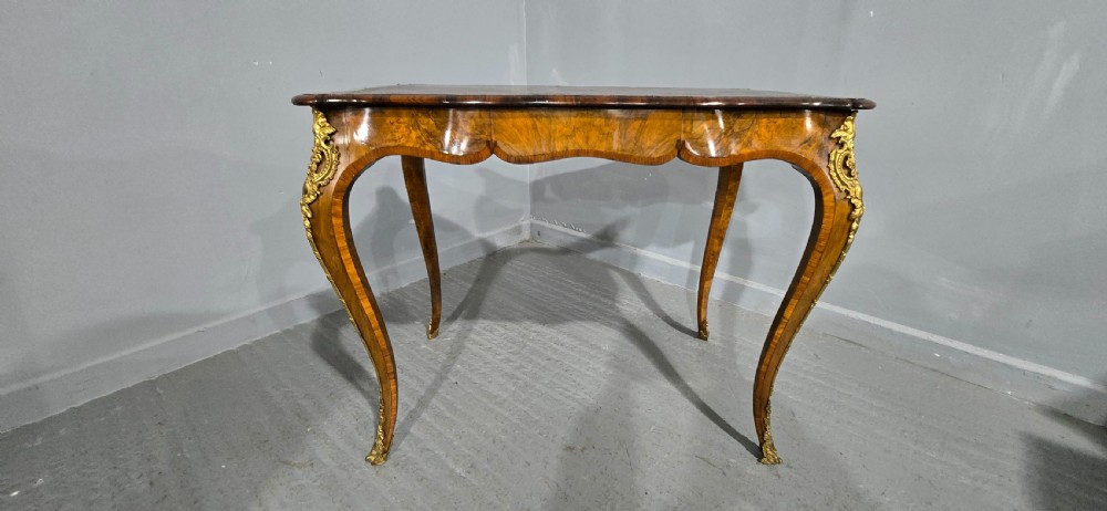 Fine French Burr Walnut Bureau Platt Desk View X
