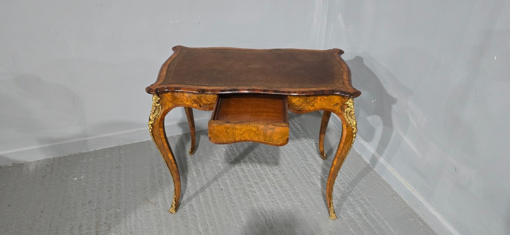 Fine French Burr Walnut Bureau Platt Desk View XX