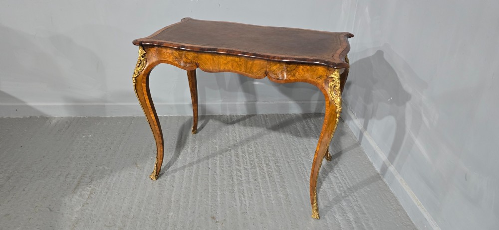 Fine French Burr Walnut Bureau Platt Desk View XXI