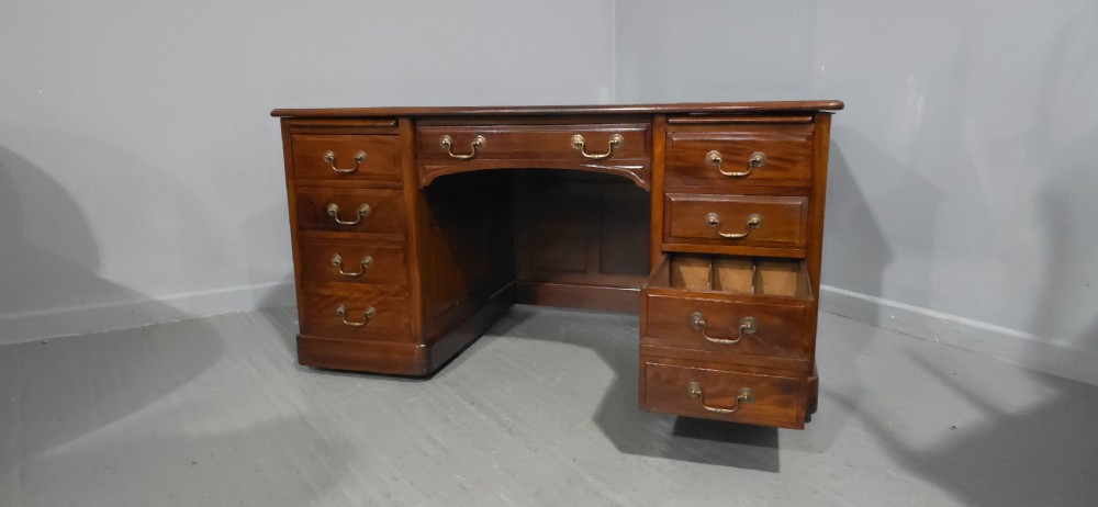 Superb Mahogany Pedestal Desk View XVI