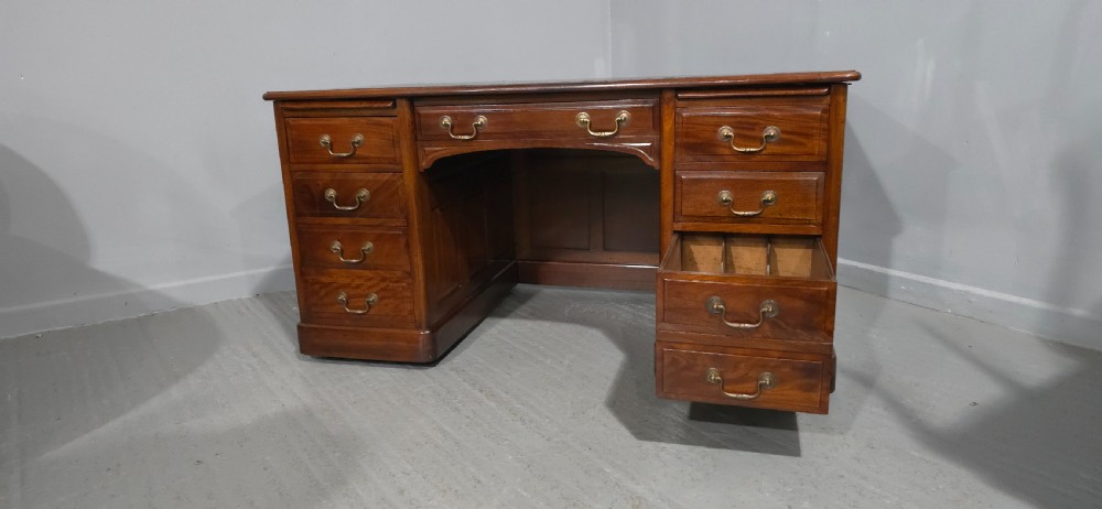 Superb Mahogany Pedestal Desk View XVIII