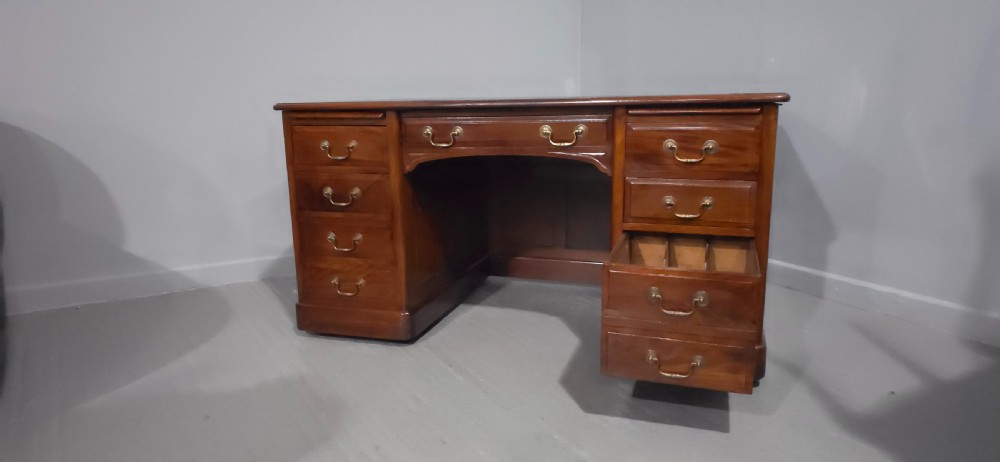 Superb Mahogany Pedestal Desk View XX