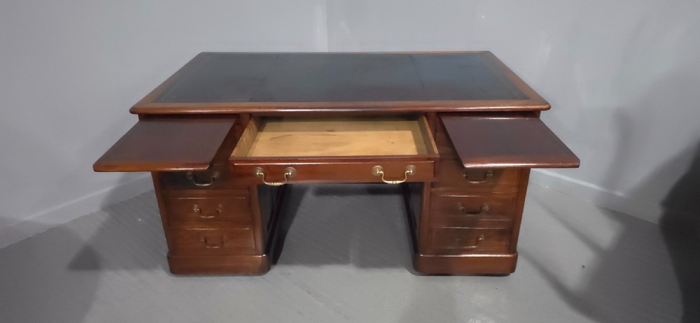 Superb Mahogany Pedestal Desk View XXI