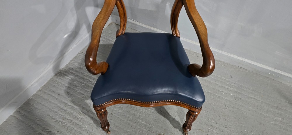 Early Victorian Mahogany Desk Chair View III