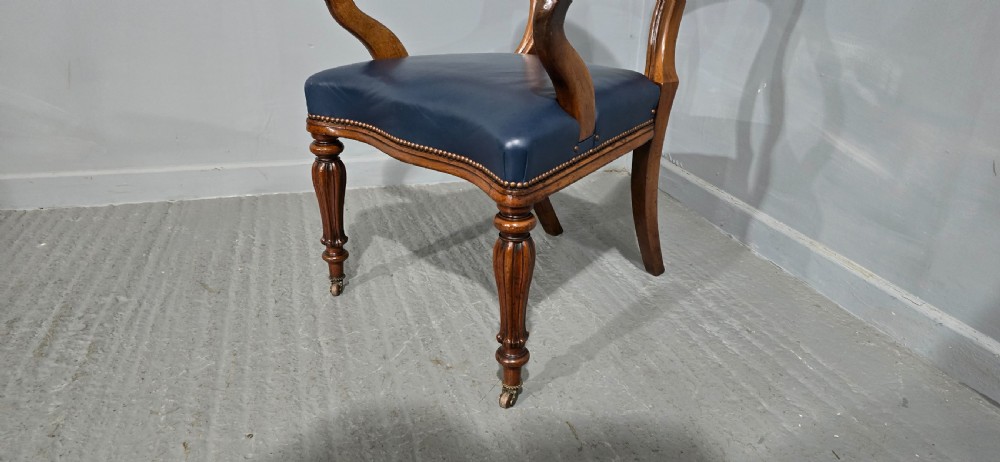 Early Victorian Mahogany Desk Chair View VI