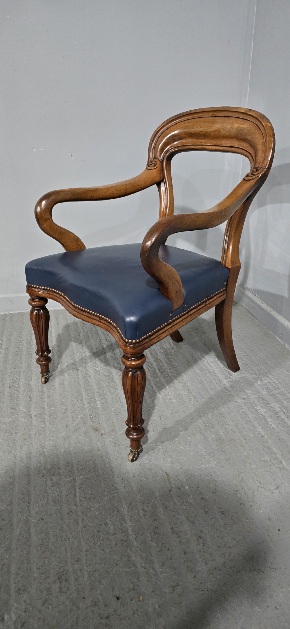 Early Victorian Mahogany Desk Chair View VII