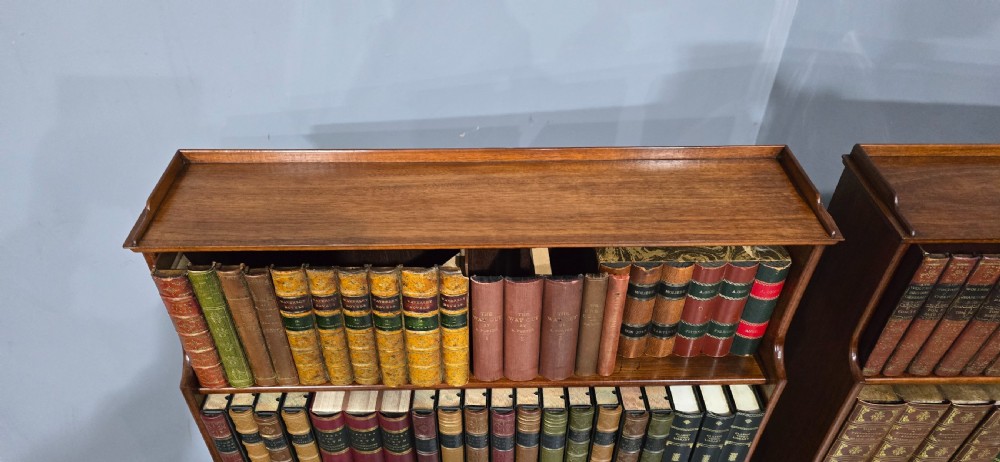 Pair Mahogany Waterfall Bookcases View VIII