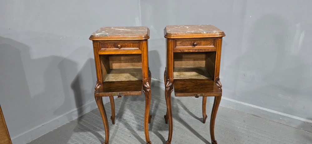 Super Pair French Bedside Lamp Cabinets View III