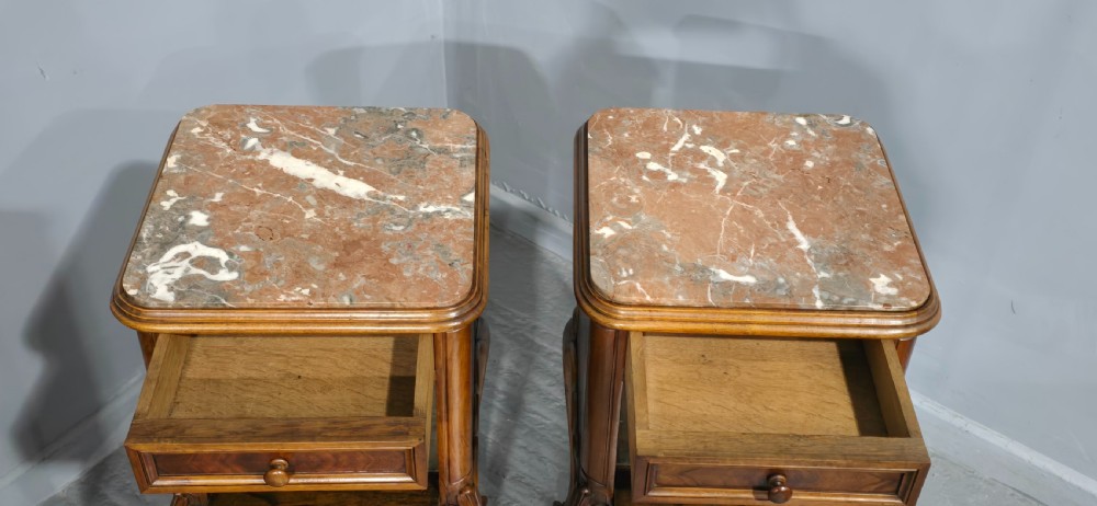 Super Pair French Bedside Lamp Cabinets View VII