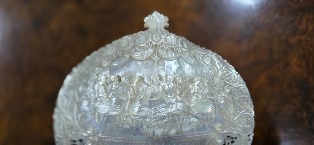 Superb Mother of Pearl Carved Shell View III