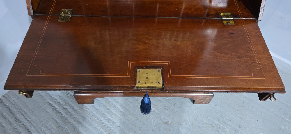 Georgian Inlaid Bureau Bookcase View XV