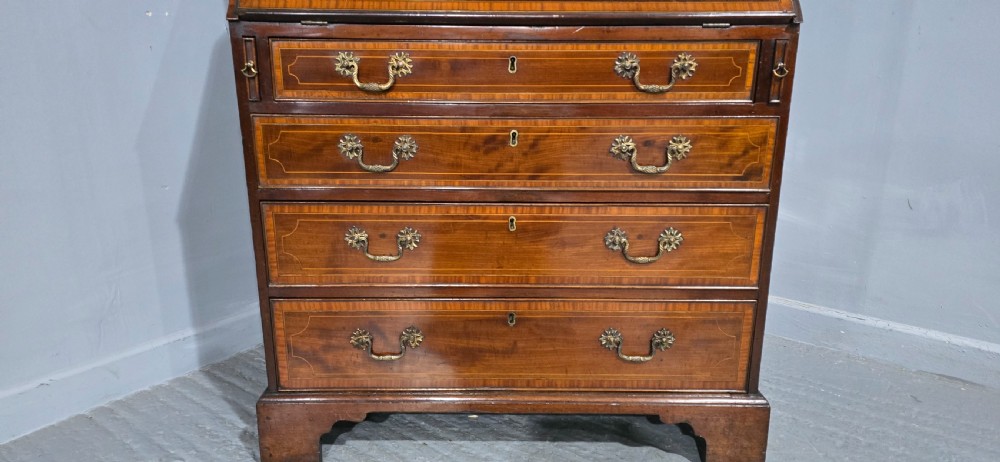 Georgian Inlaid Bureau Bookcase View XVIII