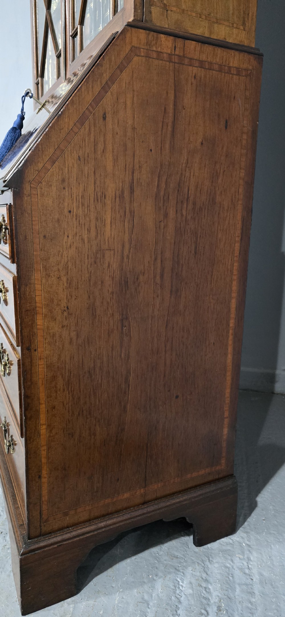 Georgian Inlaid Bureau Bookcase View XX