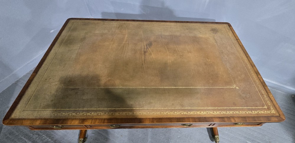 Fine Mahogany Library Writing Table View XV