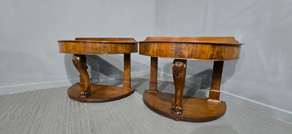 Pair Victorian Mahogany Console Tables View VI