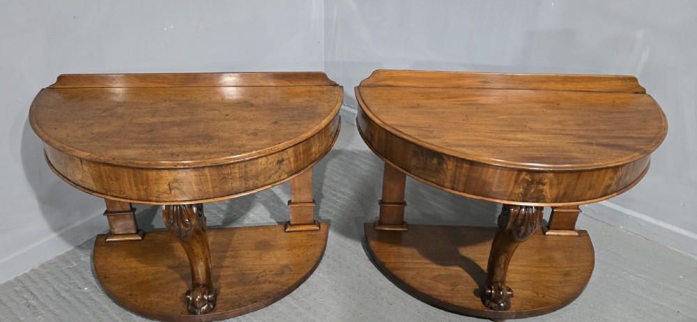 Pair Victorian Mahogany Console Tables View VIII