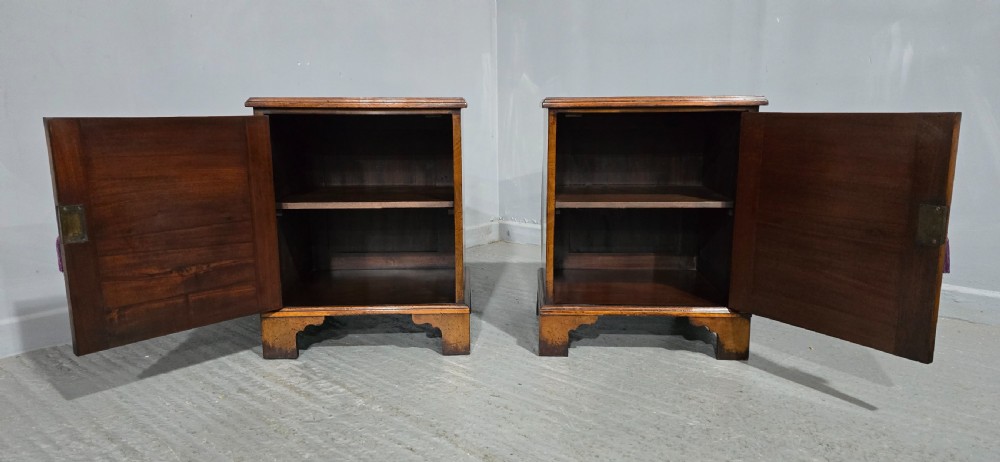 Excelent Quality Pair Burr Walnut Bedside Cabinets View VIII