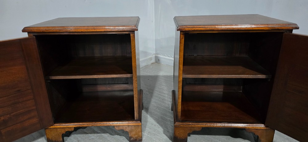 Excelent Quality Pair Burr Walnut Bedside Cabinets View IX