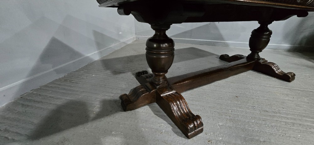 Huge Elizabethan Oak Refrectory Dining Table View VII