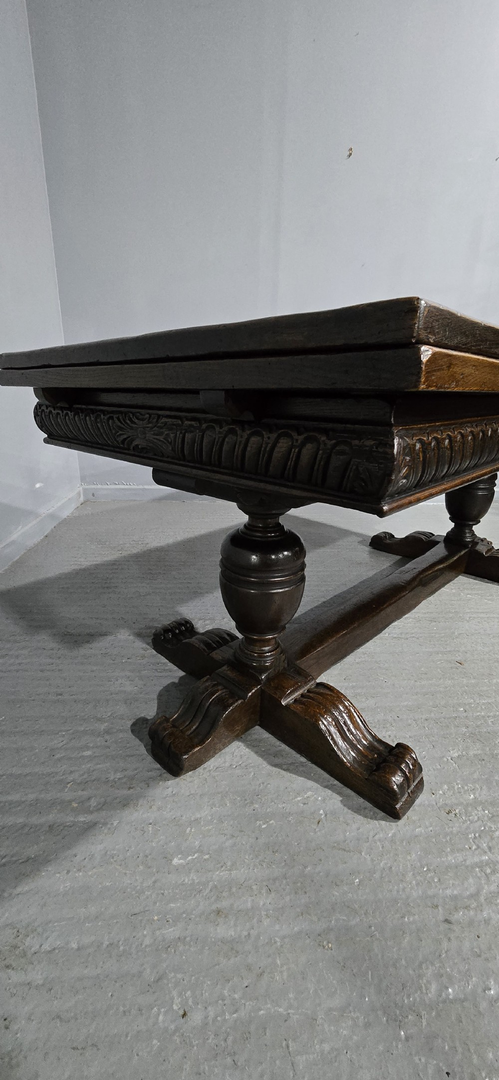 Huge Elizabethan Oak Refrectory Dining Table View VIII