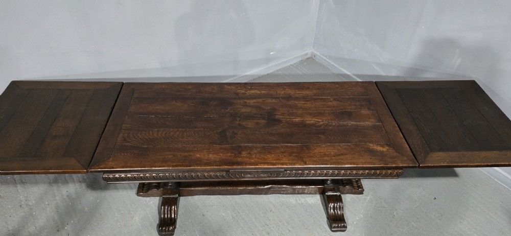 Huge Elizabethan Oak Refrectory Dining Table View XII