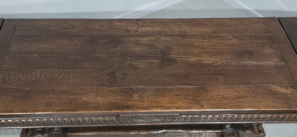 Huge Elizabethan Oak Refrectory Dining Table View XIV
