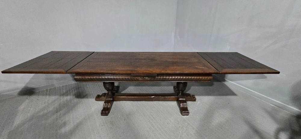 Huge Elizabethan Oak Refrectory Dining Table View XVII