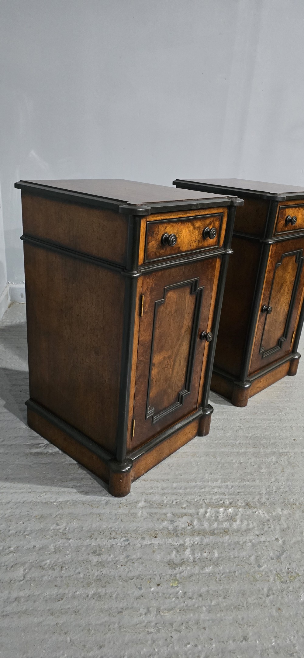 Fabulous Burr Walnut Bedside Cabinets View IV