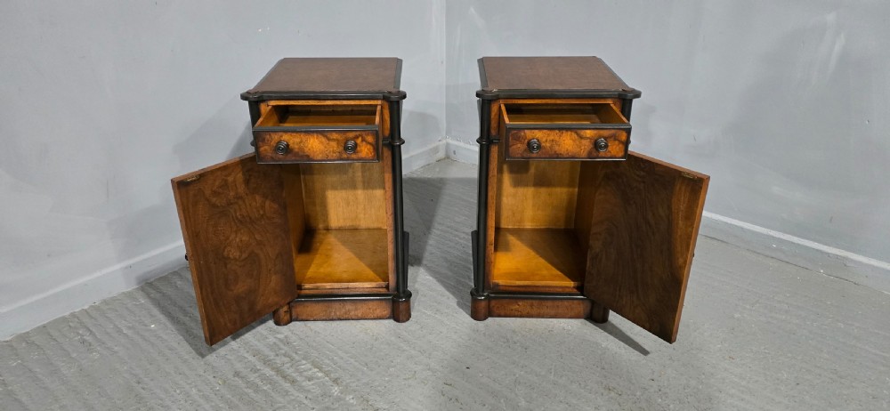 Fabulous Burr Walnut Bedside Cabinets View VI