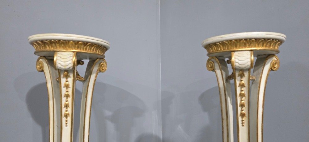 Super Pair Parcel Gilt Torchere Stands View X
