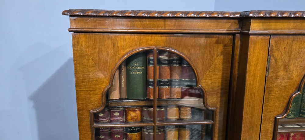 Queen Anne Walnut Adjustable Library Bookcase View III