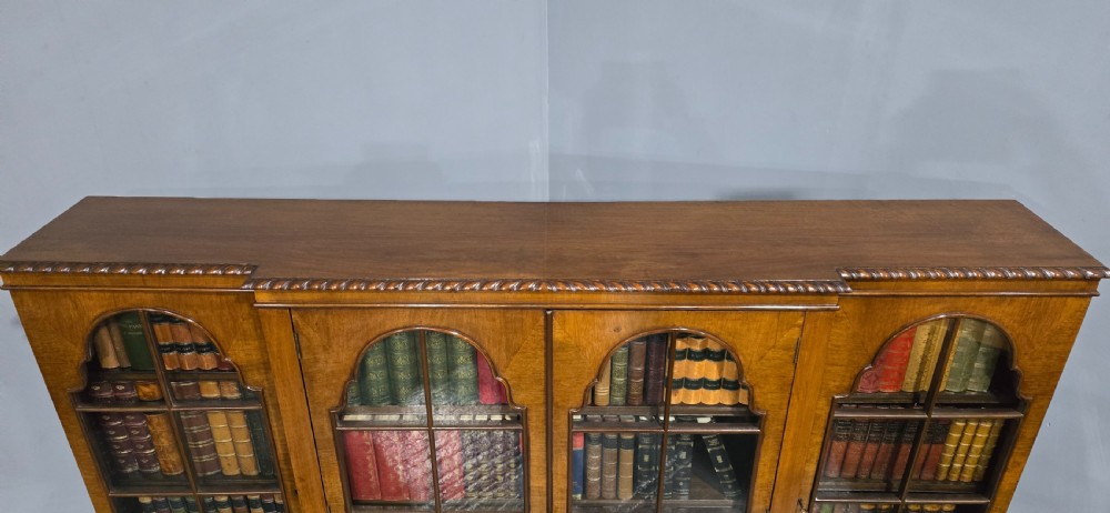 Queen Anne Walnut Adjustable Library Bookcase View IV