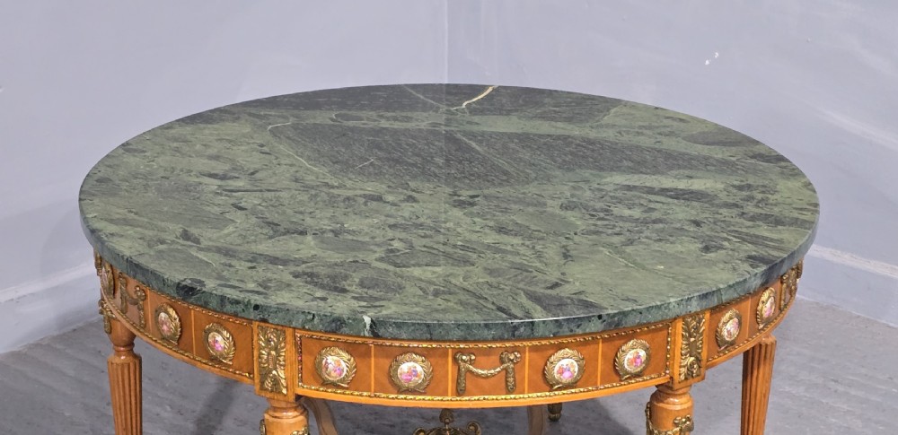 Super Marble and Porcelain Plaque Coffee Table View VI