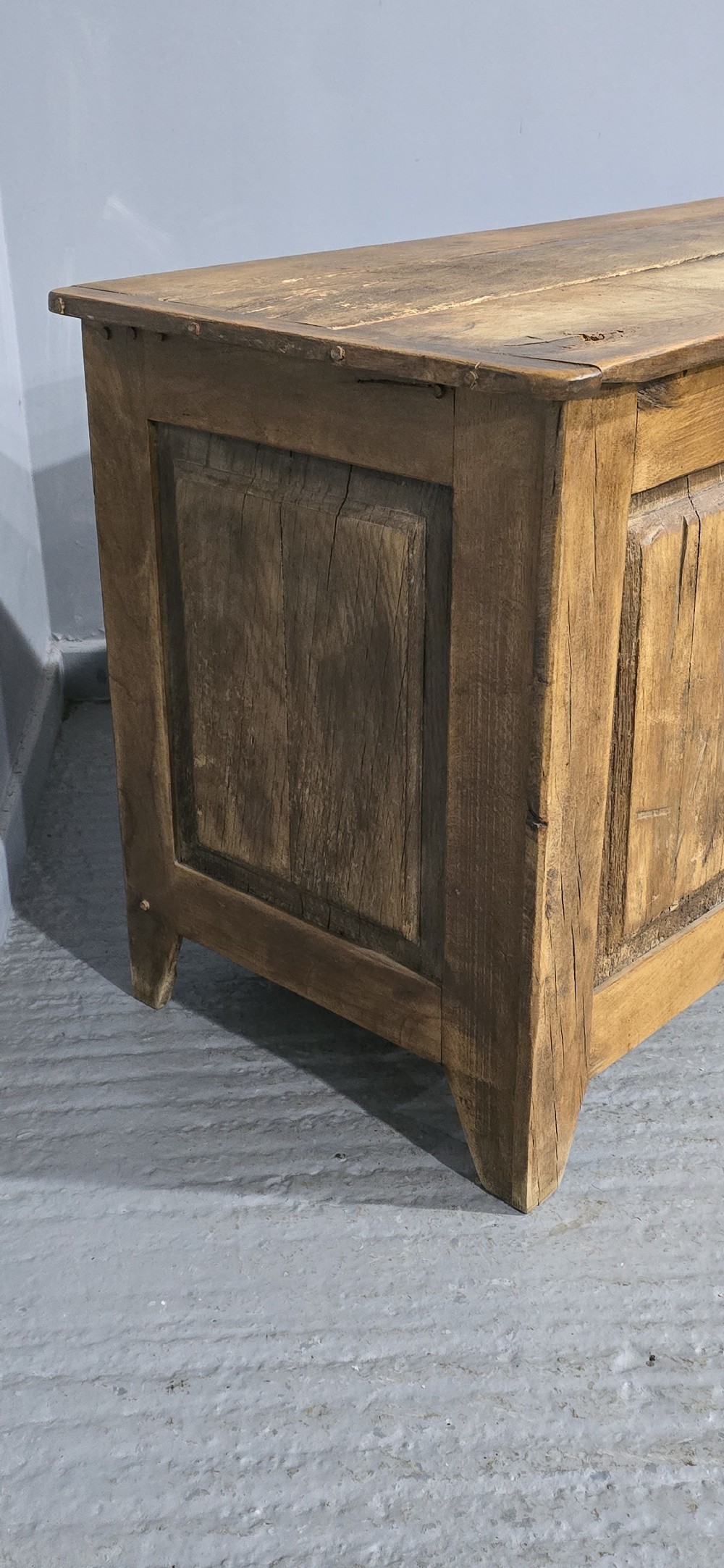 French Rustic Oak Coffer View III