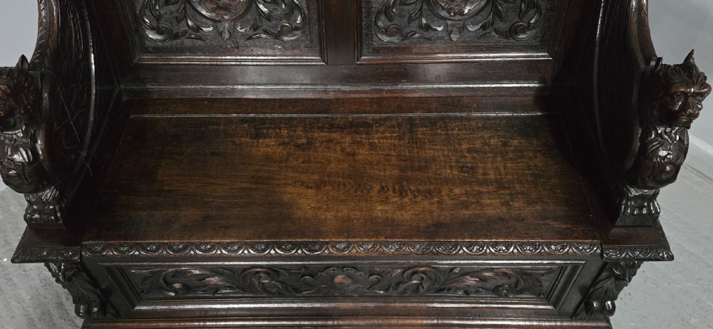 Super Oak Monks Hall Bench View VIII