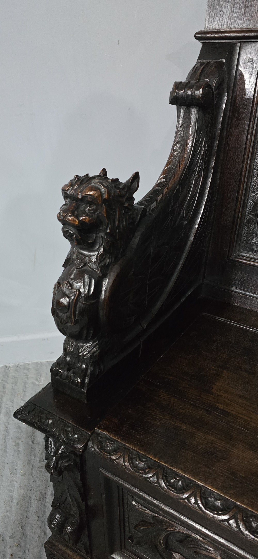 Super Oak Monks Hall Bench View IX