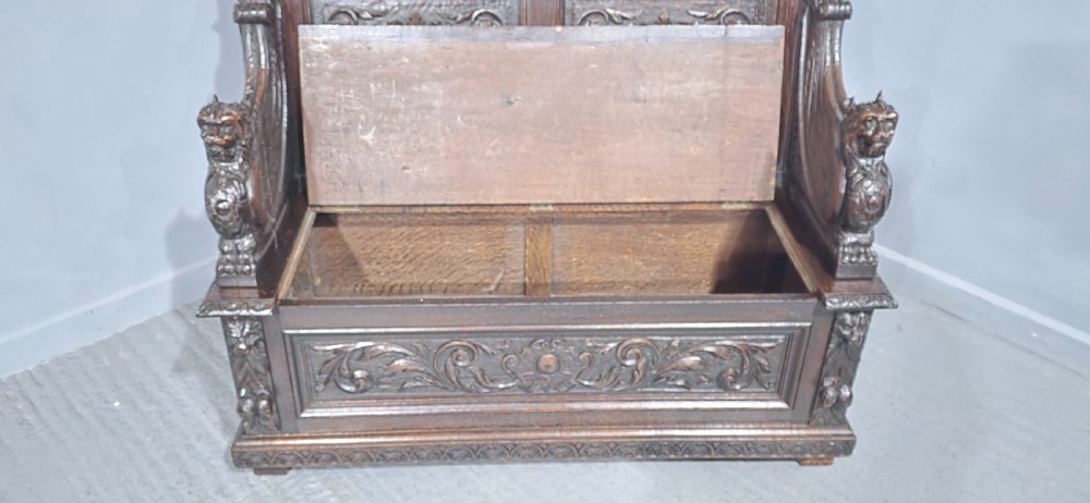 Super Oak Monks Hall Bench View XII