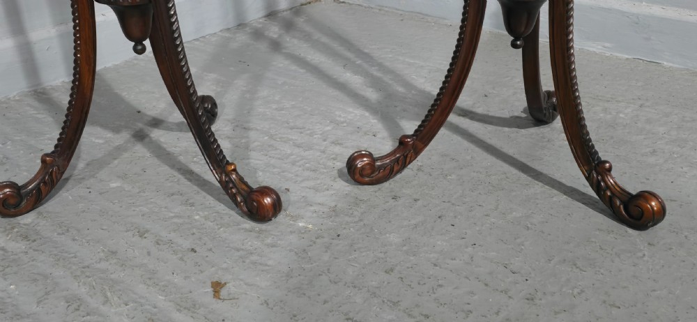 Fine Pair Mahogany Torchere Pedestal Stands View V