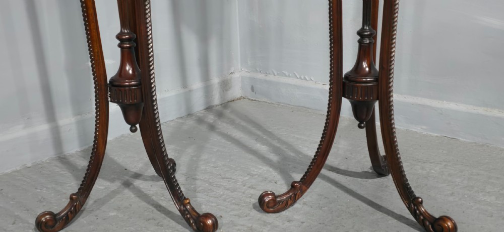 Fine Pair Mahogany Torchere Pedestal Stands View VI