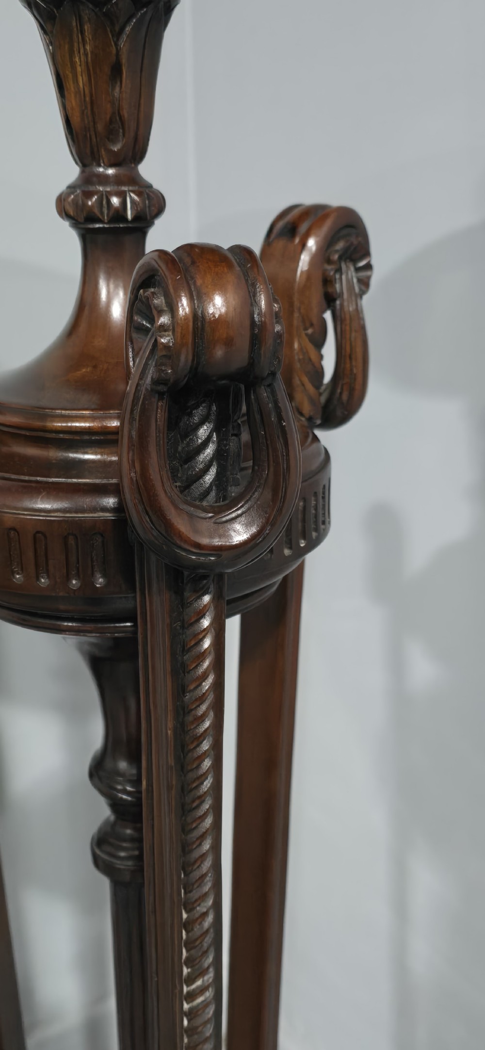 Fine Pair Mahogany Torchere Pedestal Stands View X