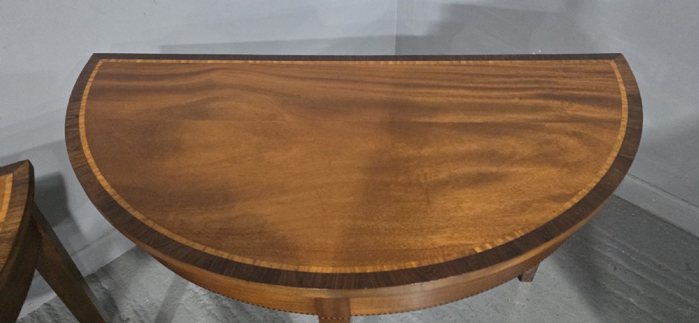 Fine Pair Regency Mahogany Console Tables View IV