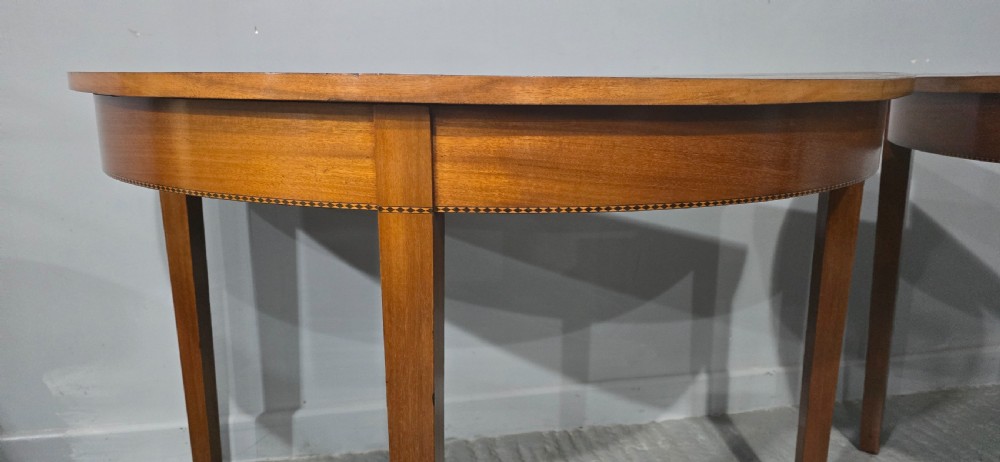Fine Pair Regency Mahogany Console Tables View VII