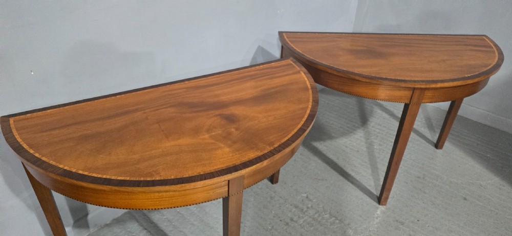 Fine Pair Regency Mahogany Console Tables View X